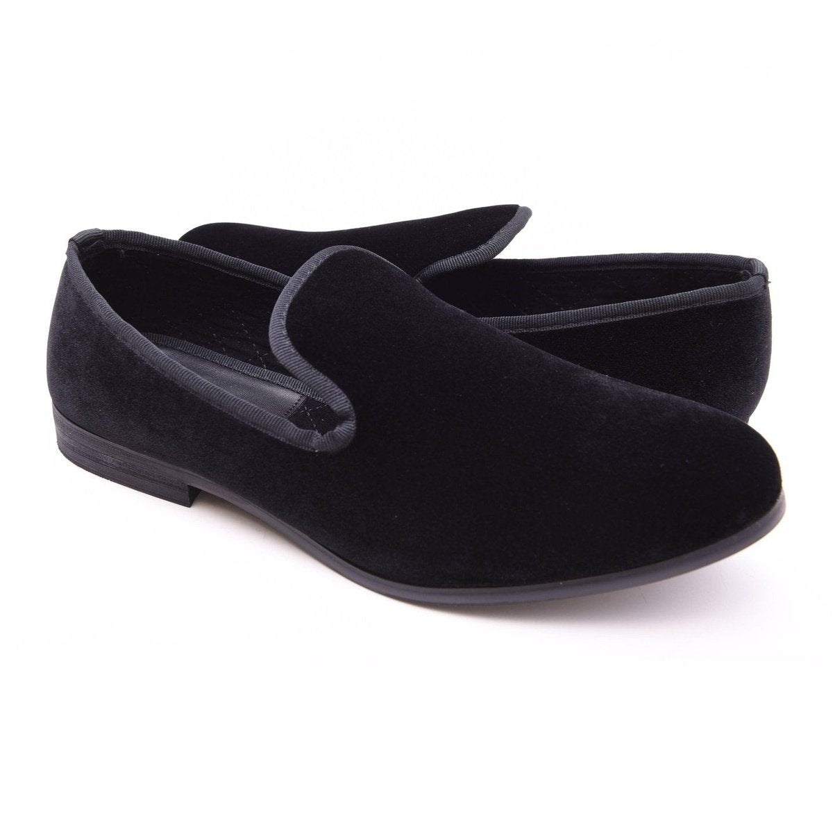 The Lapel Project 8 The Lapel Project Black Velvet Loafer Prom Wedding Slip On Mens Dress Shoes