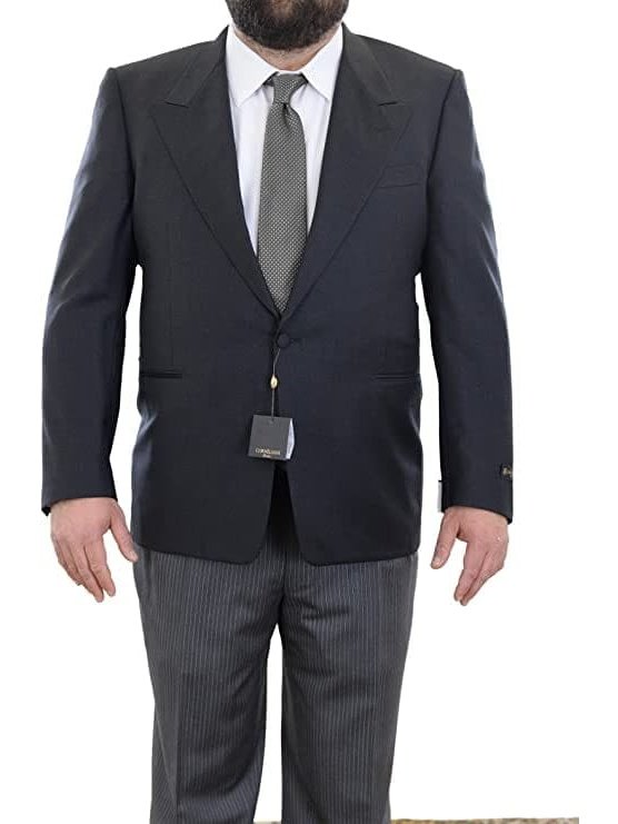 The Suit Depot Corneliani 48R 60 Gray Super 130&#39;s Wool Morning Tuxedo Suit with Peak Lapels