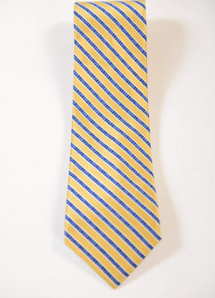 The Suit Depot Gold Stripe Arthur Black Premium Silk Tie