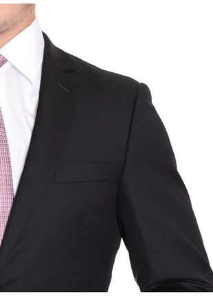 The Suit Depot Mens Bestselling Jackets Mens Extra Slim Fit Solid Black Two Button Wool Blazer Suit Jacket