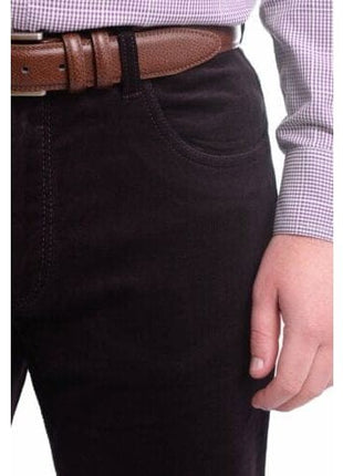 The Suit Depot Mens Modern Fit Solid Purple Corduroy Five Pocket Cotton Jean Pants