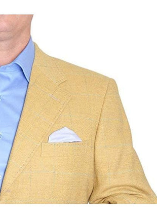 The Suit Depot Sartoria Partenopea Italy 40R 50 Handmade Tan Plaid Wool Men's Sportcoat Blazer