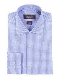 Thumbnail for thesuitdepot SHIRTS 14 1/2 32/33 Classic Fit Lavender Purple Check 120's 2Ply Cotton Dress Shirt