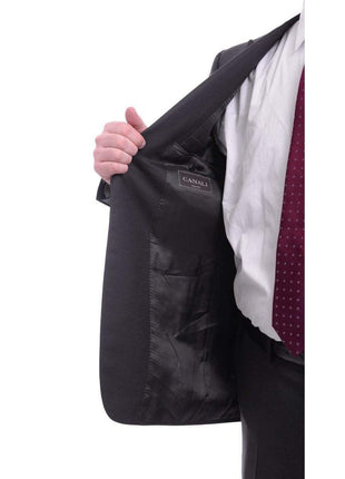 thesuitdepot SUITS Canali Slim Fit 42r 52 Drop 8 Solid Charcoal Gray One Button Wool Suit