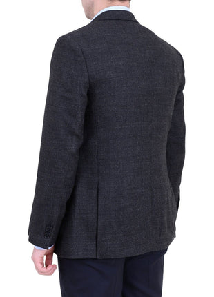 Tommy Hilfiger BLAZERS Tommy Hilfiger Trim Fit Charcoal Textured Soft Tailored Two Button Wool Blazer