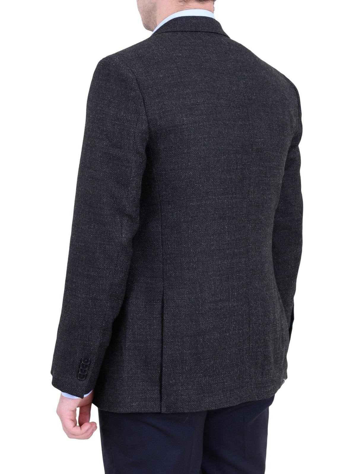 Tommy Hilfiger BLAZERS Tommy Hilfiger Trim Fit Charcoal Textured Soft Tailored Two Button Wool Blazer