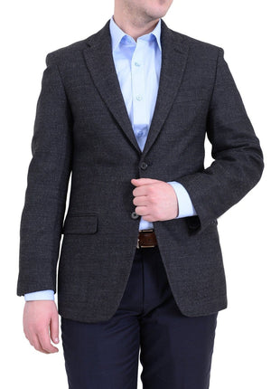 Tommy Hilfiger BLAZERS Tommy Hilfiger Trim Fit Charcoal Textured Soft Tailored Two Button Wool Blazer