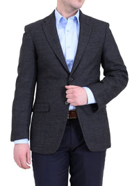 Thumbnail for Tommy Hilfiger BLAZERS Tommy Hilfiger Trim Fit Charcoal Textured Soft Tailored Two Button Wool Blazer