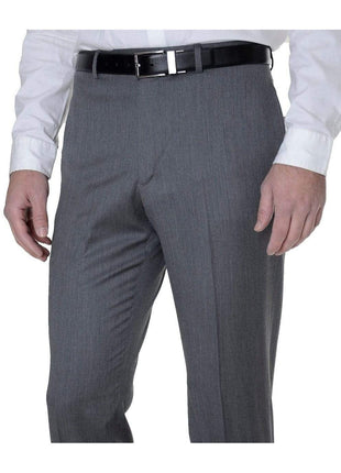 Tommy Hilfiger PANTS 30X32 Tommy Hilfiger Mens Trim Fit Gray Textured Flat Front Wool Dress Pants