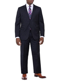 Thumbnail for Zanetti Sale Suits Zanetti Classic Fit Navy Blue Pinstriped Two Button Wool Suit