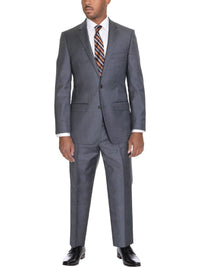 Thumbnail for Zanetti Sale Suits Zanetti Classic Fit Solid Heather Gray Two Button Wool Suit
