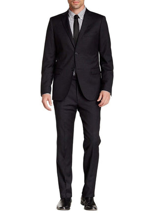 Zanetti Sale Suits Zanetti Slim Fit Navy Blue Pinstriped Two Button Wool Suit