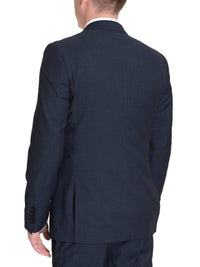 Thumbnail for Zanetti TWO PIECE SUITS Zanetti Mens Classic Fit Solid Navy Blue Two Button Wool Suit