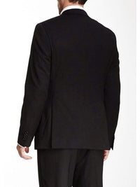 Thumbnail for Zanetti TWO PIECE SUITS Zanetti Slim Fit Black Pinstriped Two Button Wool Blend Suit