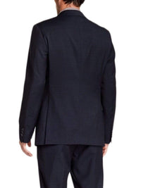 Thumbnail for Zanetti TWO PIECE SUITS Zanetti Slim Fit Navy Pindot Two Button Wool Suit